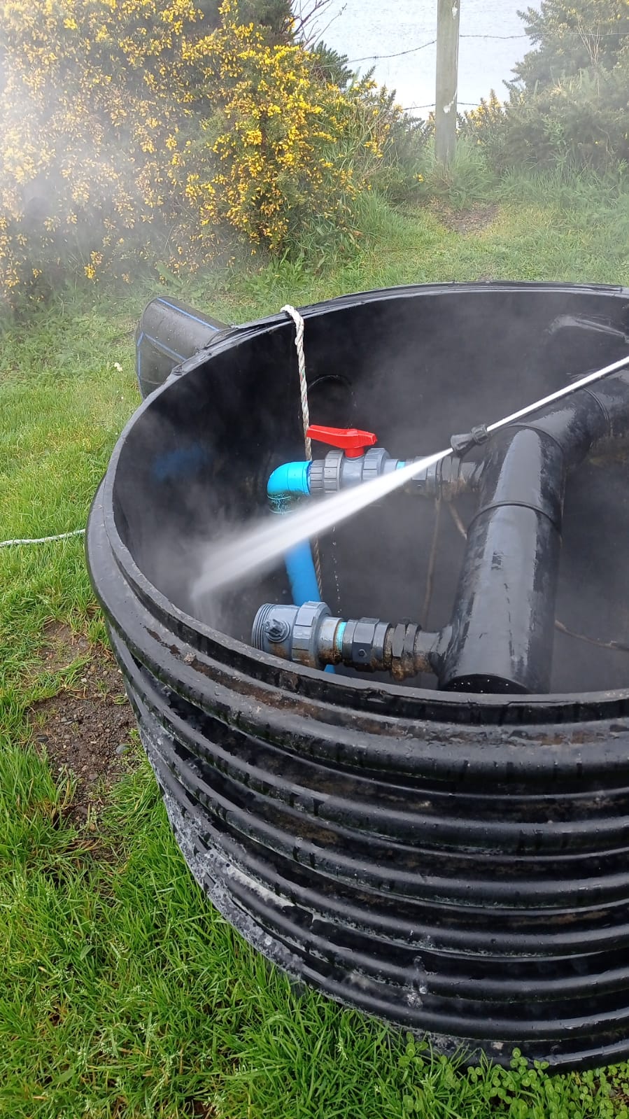 Limpieza por agua temperada